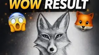 Fox Sketch Drawing | Step-by-Step Realistic Fox Art 🦊✏️