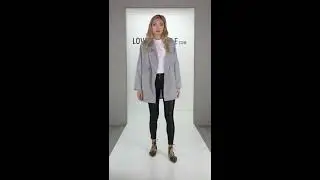Lovemystyle Grey Over Sized Structured Coat With Large Buttons