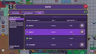 Apartado de Gremios en la playtest de Calamity