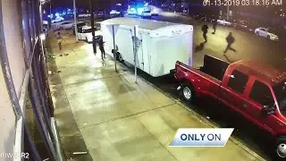 EXCLUSIVE:  Business security video shows fatal police shooting scene