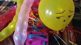 Mainan balloon warna warni ASMR, Balloon panjang, balloon kejutan, balloon Bulat 