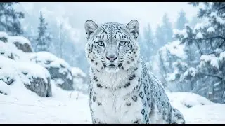 Snow Leopard Chasing at Survival Speed