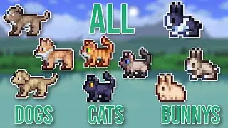 ALL Town Dogs, Cats and Bunny. How to Acquire and Switch Pets in Terraria Towns