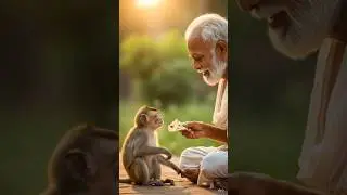 Dada aur Bandar🙊#trendingshorts #viralshorts #AI cartoon video #shortsfeed #cartoon #trending #viral