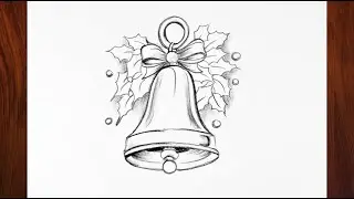 How To Draw Jingle Bells 🔔 | Christmas Bells drawing easy | How To Draw Christmas Stuff 🎄