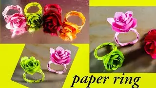How to make beautiful rose ring | easy paper ring | DIY | paper craft