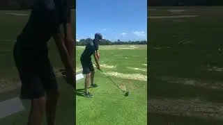 Driver shot at El Camale&oacute;n Mayakoba GC range #shorts #golf #golfswing #drivingrange