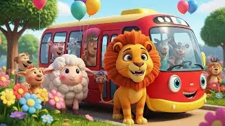 Wheels on the Bus | Animal Rhyme | Kids Songs & Nursery Rhymes