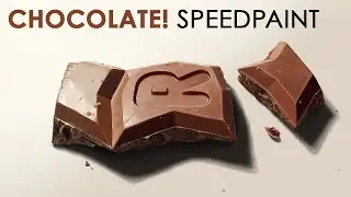 Realistic chocolate painting