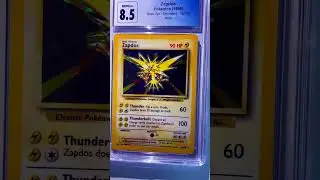 Base set unlimited Zapdos! Such a beauty. #zapdos #pokemon #pokemontcg #holo