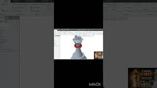 Chess King 3D Design in Creo Using Revolve Feature #chess #creoparametric #shortvideo #reels #viral