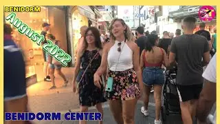 Benidorm in August 2022 Center Walk || Benidorm Spain || #spain