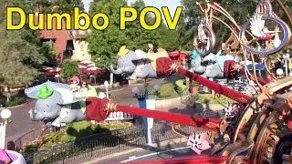 Dumbo The Flying Elephant FULL POV Ride at Disneyland, Fantasyland w/Matternorn View