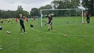 M&aring;lvaktstr&auml;ning fotboll med V&auml;sterviks FFs Jacob, Elias, Simon och Sebastian