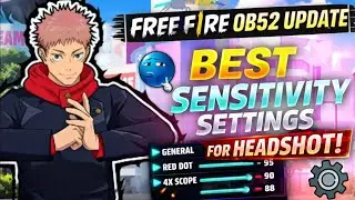 Free Fire After OB52 update Headshot Setting🎯✅️ | Auto Headshot Setting fix✅️ |OB52 update #freefire
