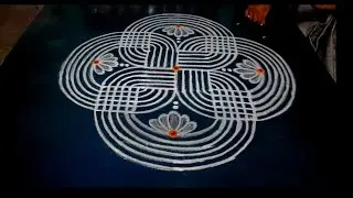 Simple rangoli design 🌺 Easy kolam design 🌺 Thipkyanchi rangoli