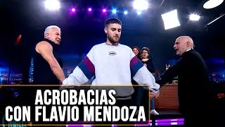 Flavio Mendoza coacheó a Wainraich en una acrobacia pero un chico de la tribuna los sorprendió
