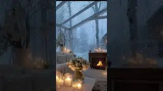 Calm December Winter Night  #cabin #relax #piano #snow