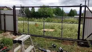 ОТКАТНЫЕ ВОРОТА НА БАЛКЕ РОЛТЭК МИКРО АВТОМАТИКА R-TECH SL1000 ФУНДАМЕНТ НА ВИНТОВЫХ СВАЯХ ПЕРМЬ