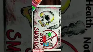 Top 5 poster making idea on Anti Tobacco Day🫁 / Stop Smoking drawing #shorts #art #artcompetition