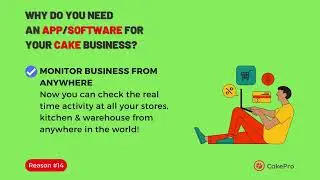 Why a cake shop needs a software? | Reason 14 | CakePro