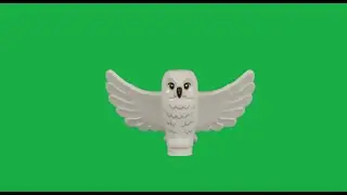 LEGO White Owl Spread Wings Creature Piece Green Screen