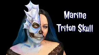 Skeleton be marine tutorial bodypaint #skeletonmarinemakeup #skullmakeup #makeuptutorial
