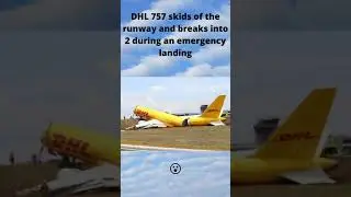 DHL 757 skids of the runway