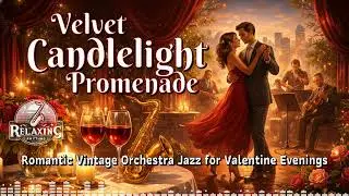 Velvet Candlelight Promenade 💖 Romantic Vintage Orchestra Jazz for Valentine Evenings