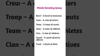 Words Denoting Group #wordmeaning #english