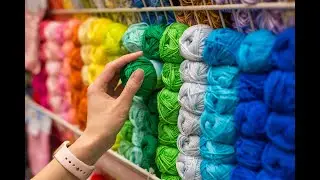 vlog to the biggest knitting and crochet shop in istanbul   زيارة أكبر محل للصوف و أدوات الخياطة