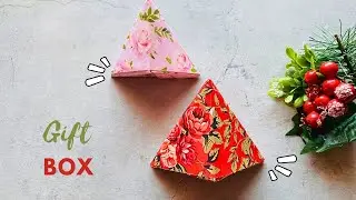 DIY Triangle Gift Box for Christmas | Easy Origami Gift Box | Small Items Gift Box #giftbox