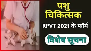 RPVT 2021 | RPVT application Form Start | पशु चिकित्सक | Veterinary Course Details In Hindi |