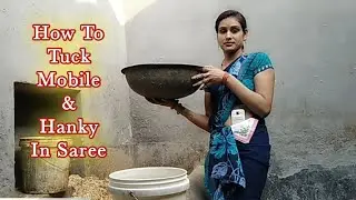 How To Tuck Mobile & Hanky In Saree|| Saree Tuck With Mobile|| Saree tucking|| Veg Pohe Recipe😋