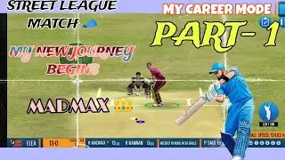 NEW JOURNEY OF MADMAX 👑 II STREET LEAGUE MATCHES 🧢II WCB 2 II MY CAREER MODE 🥶II PART -1