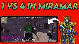 1 Vs 4 in Miramar || best clutche in Miramar || rahish gamer best clutch