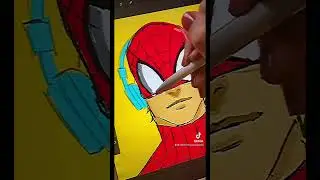 Drawing spidey #art #artist #digitalart #processvideo #spiderman #mcu