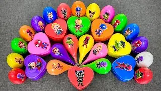 Marvel Slime Surprise Eggs! Spiderman, Hulk, Superman Clay ASMR &ndash; Super Satisfying!