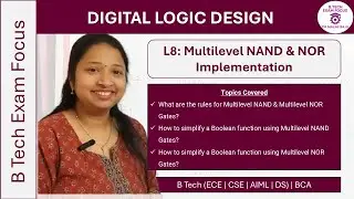 Multilevel NAND & NOR Gates | Logic Gates | Rules | Boolean function| Gate Level Minimization | Exam