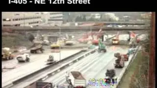 I-405 NE 12th Street Bridge removal time lapse
