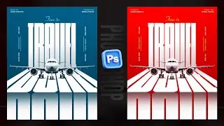 Modern Travel Poster Design in Adobe Photoshop | Photoshop Teachings | Typography Travel Design