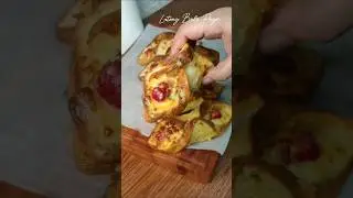 Creamy hotdog bread rolls #shorts #bread #food #foodie #fyp