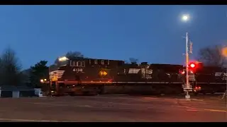 Evening westbound on Cleveland Line through Alliance, OH.  2021-03-27
