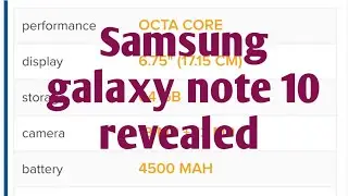 Galaxy note 10 revealed?