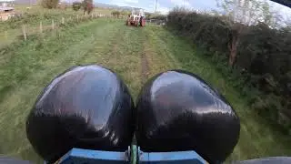 OCTOBER BALING AND STACKING OF ROUND BALES
