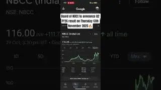 NBCC to announce Q2 FY26 result on Thursday 13th November 2025🔥#nifty50 #sensex #nbcc #nse #bse #q2