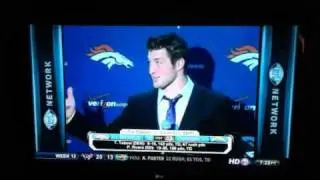Tim Tebow Press Conference After Overtime Victory over the