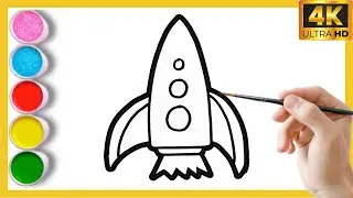 How to Draw Rocket🚀 // Easy Rocket Drawing // Toodlers art 🎨