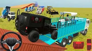 😈Drive JCB and Uploading Stones From Dumpe #truck #jcb #tractor #dumper #games 181