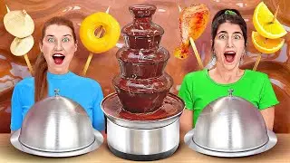 D&Eacute;FI DE LA FONTAINE &Agrave; CHOCOLAT || Chocolat VS Nourriture par 123 GO! CHALLENGE